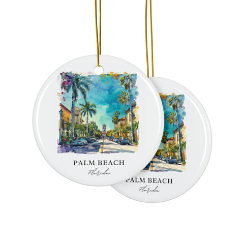 Palm Beach FL Ornament: Unique Palm Beach Florida Souvenir, Palm Beach Decor, and Authentic Palm Beach FL Gift