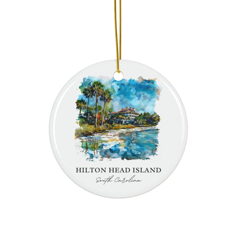 Hilton Head SC Ornament: Unique Hilton Head Souvenir, Hilton Head Island Decor, and Authentic Hilton Head Gift