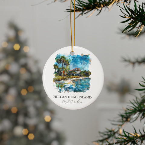 Hilton Head SC Ornament: Unique Hilton Head Souvenir, Hilton Head Island Decor, and Authentic Hilton Head Gift