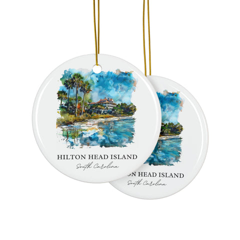 Hilton Head SC Ornament: Unique Hilton Head Souvenir, Hilton Head Island Decor, and Authentic Hilton Head Gift