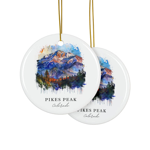 Pikes Peak CO Ornament: Unique Pikes Peak Souvenir, Pikes Peak Decor, and Authentic Pikes Peak Colorado Gift