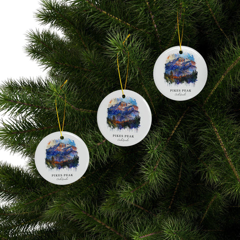 Pikes Peak CO Ornament: Unique Pikes Peak Souvenir, Pikes Peak Decor, and Authentic Pikes Peak Colorado Gift