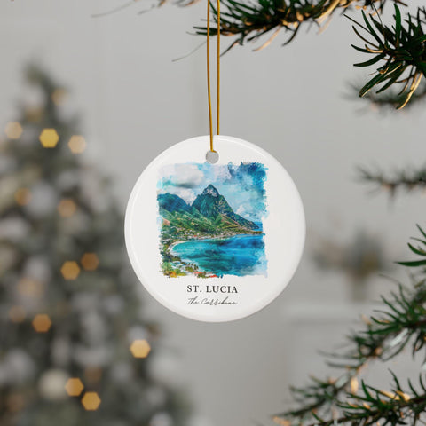 St. Lucia Ornament: Unique St. Lucia Souvenir, St. Lucia Decor, and Authentic St. Lucia Caribbean Gift (1pc, 3pcs, 5pcs, 10pcs)