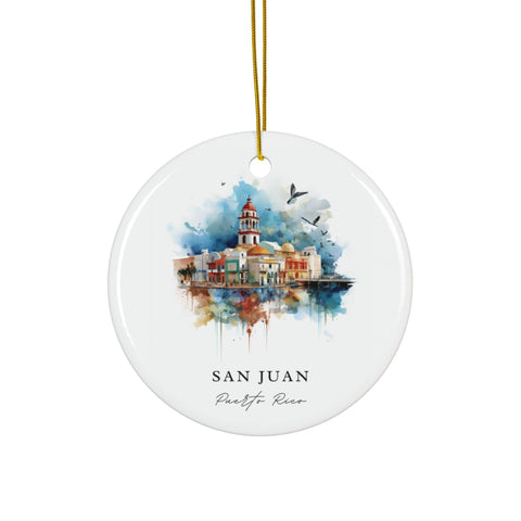 San Juan PR Ornament: Unique San Juan Souvenir, San Juan Puerto Rico Decor, and Authentic San Juan PR Gift