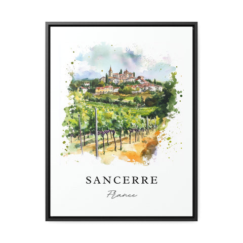 Sancerre France Wall Art, Sancerre Wine Region Print, Sancerre Watercolor, Sancerre FR Gift, Travel Print, Travel Poster, Housewarming Gift