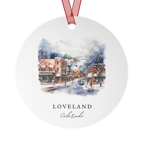 Loveland CO Ornament: Unique Loveland Souvenir, Loveland Xmas Decor, and Authentic Loveland Colorado Mini Gift (1pc, 3pcs, 5pcs, 10pcs)