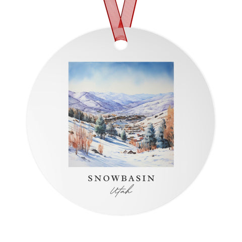 Snowbasin UT Ornament: Unique Snowbasin Souvenir, Snowbasin Xmas Decor, and Authentic Snowbasin Utah Gift (1pc, 3pcs, 5pcs, 10pcs)