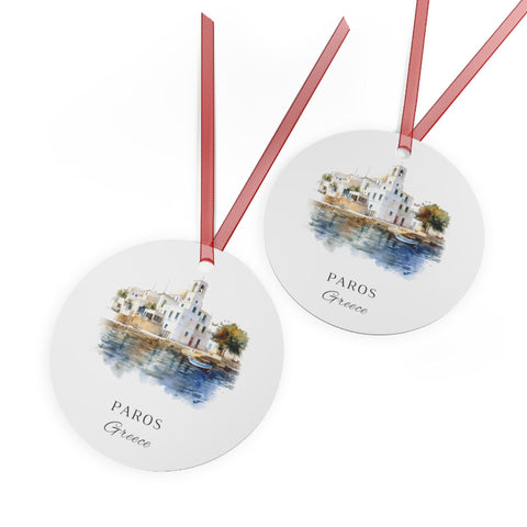 Paros Greece Ornament: Unique Paros Souvenir, Paros Greece Decor, and Authentic Greece Xmas Gift (1pc, 3pcs, 5pcs, 10pcs)