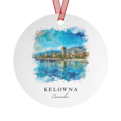 Kelowna Canada Ornament: Unique Kelowna Souvenir, Kelowna Xmas Decor, and Authentic Kelowna Canada Gift (1pc, 3pcs, 5pcs, 10pcs)