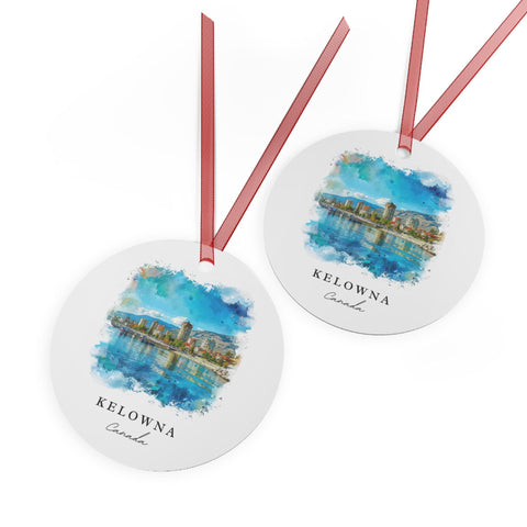 Kelowna Canada Ornament: Unique Kelowna Souvenir, Kelowna Xmas Decor, and Authentic Kelowna Canada Gift (1pc, 3pcs, 5pcs, 10pcs)