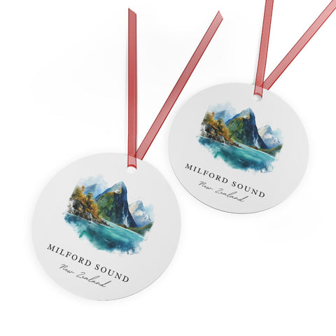 Milford Sound NZ Ornament: Unique Milford Sound Souvenir, Milford Sound Xmas Decor, and Authentic New Zealand Gift (1pc, 3pcs, 5pcs, 10pcs)