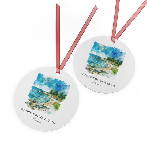 Goose Rocks Beach Ornament: Unique Goose Rocks Souvenir, Goose Rocks Xmas Decor, and Authentic Goose Rocks ME Gift (1pc, 3pcs, 5pcs, 10pcs)