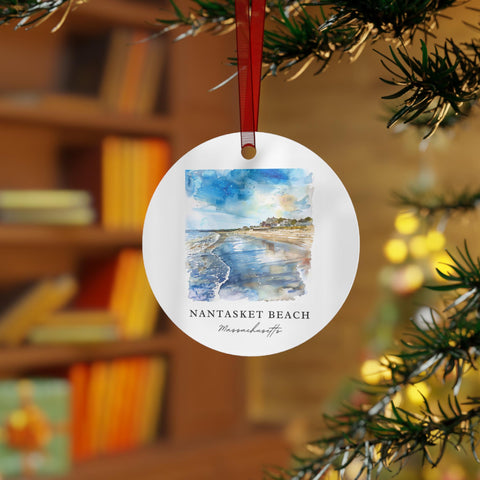 Nantasket Beach Ornament: Unique Nantasket Beach Souvenir, Nantasket Xmas Decor, and Authentic Nantasket MA Gift (1pc, 3pcs, 5pcs, 10pcs)