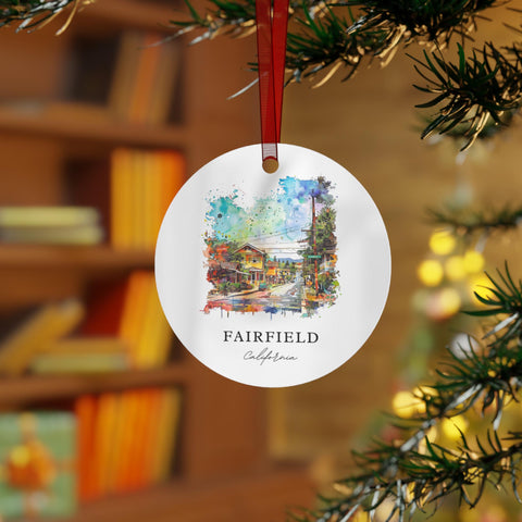 Fairfield CA Ornament: Unique Fairfield Souvenir, Fairfield Cali Xmas Decor, and Authentic Fairfield Cali Gift (1pc, 3pcs, 5pcs, 10pcs)