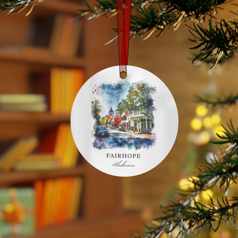 Fairhope AL Ornament: Unique Fairhope Souvenir, Fairhope Alabama Xmas Decor, and Authentic Fairhope AL Gift (1pc, 3pcs, 5pcs, 10pcs)