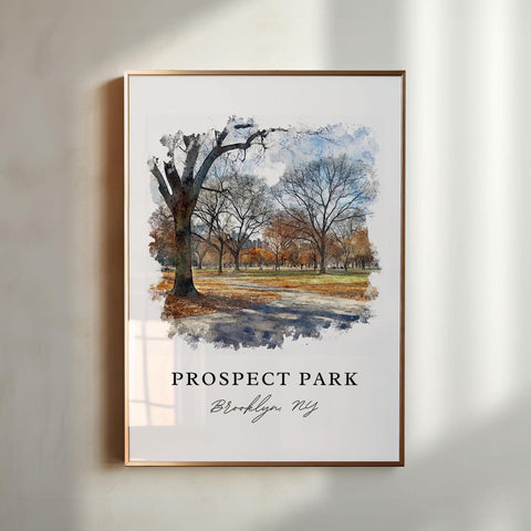 Prospect Park Brooklyn Art, Prospect Park Print, Brooklyn Watercolor Art, Prospect Park Gift, Travel Print, Travel Poster, Housewarming Gift