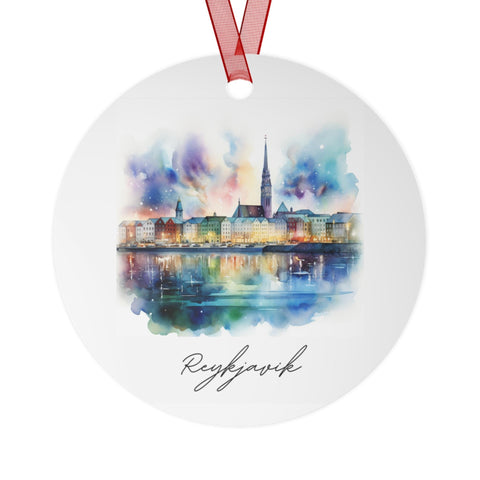 Reykjavik Iceland Ornament: Unique Reykjavik Souvenir, Reykjavik Xmas Decor, and Authentic Reykjavik Christmas Gift (1pc, 3pcs, 5pcs, 10pcs)