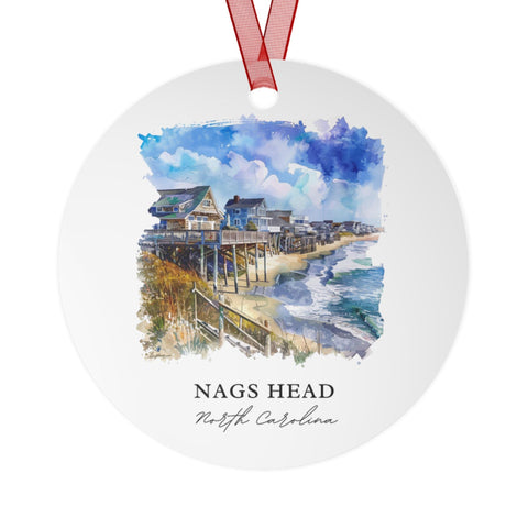 Nags Head NC Ornament: Unique Nags Head Souvenir, Nags Head Xmas Decor, and Authentic Nags Head Gift (1pc, 3pcs, 5pcs, 10pcs)