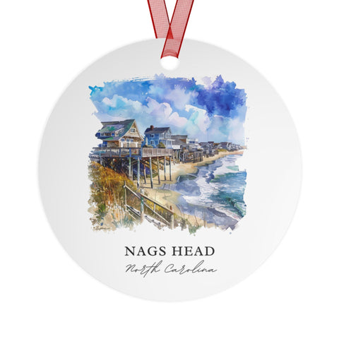 Nags Head NC Ornament: Unique Nags Head Souvenir, Nags Head Xmas Decor, and Authentic Nags Head Gift (1pc, 3pcs, 5pcs, 10pcs)