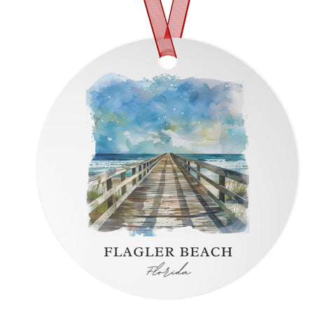 Flagler Beach FL Ornament: Unique Flagler Beach Souvenir, Flagler Beach Xmas Decor, and Authentic Flagler FL Gift (1pc, 3pcs, 5pcs, 10pcs)