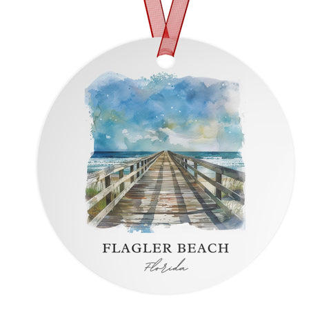 Flagler Beach FL Ornament: Unique Flagler Beach Souvenir, Flagler Beach Xmas Decor, and Authentic Flagler FL Gift (1pc, 3pcs, 5pcs, 10pcs)