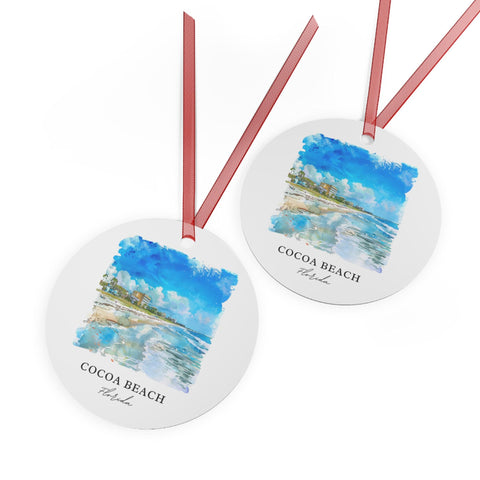 Cocoa Beach Ornament: Unique Cocoa Beach Souvenir, Cocoa Beach Xmas Decor, and Authentic Cocoa Beach FL Gift (1pc, 3pcs, 5pcs, 10pcs)