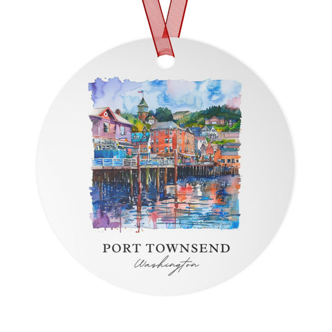 Port Townsend WA Ornament: Unique Port Townsend Souvenir, Port Townsend Xmas Decor, and Authentic Townsend WA Gift (1pc, 3pcs, 5pcs, 10pcs)