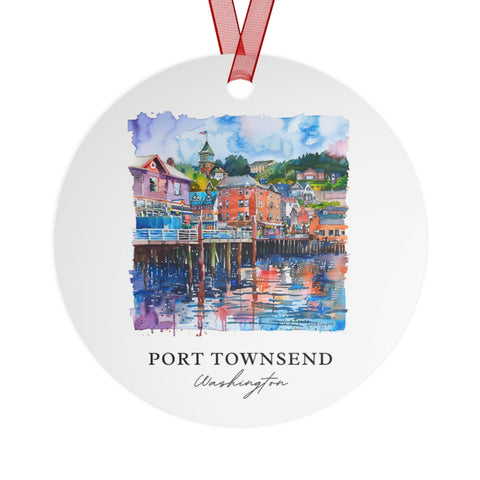 Port Townsend WA Ornament: Unique Port Townsend Souvenir, Port Townsend Xmas Decor, and Authentic Townsend WA Gift (1pc, 3pcs, 5pcs, 10pcs)