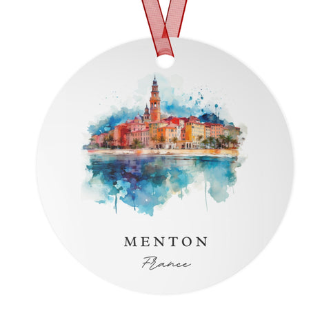 Menton France Ornament: Unique Menton Souvenir, Menton FR Xmas Decor, and Authentic Menton France Gift (1pc, 3pcs, 5pcs, 10pcs)