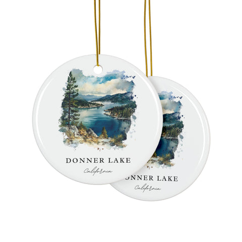 Donner Lake CA Ornament: Unique Donner Lake Souvenir, Donner Lake Decor, and Authentic Donner Lake California Gift