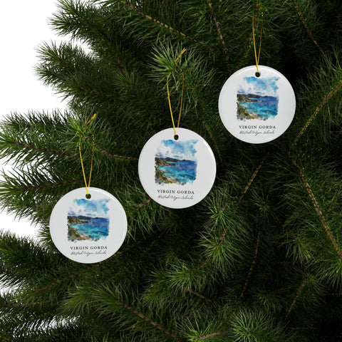 Virgin Gorda Ornament: Unique Virgin Gorda Souvenir, Virgin Gorda Decor, and Authentic BVI Gift