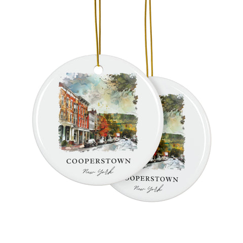 Coopertown NY Ornament: Unique Coopertown Souvenir, Coopertown NY Decor, and Authentic Coopertown Gift