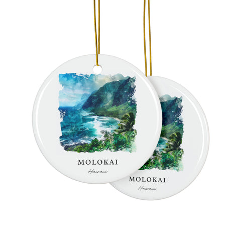 Molokai Hawaii Ornament: Unique Molokai Souvenir, Molokai Decor, and Authentic Molokai HI Gift