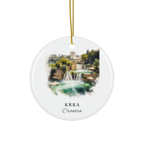 Krka Croatia Ornament: Unique Krka Waterfalls Souvenir, Krka Croatia Decor, and Authentic Croatian Gift