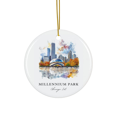 Millennium Park Ornament: Millennium Park Souvenir, Chicago Park Decor, and Authentic Chicago Christmas Gift