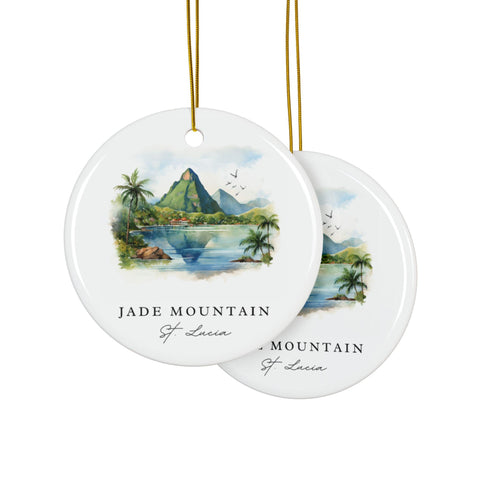 Jade Mountain Ornament: Unique Jade Mountain Souvenir, St. Lucia Decor, and Authentic Jade Mountain Gift