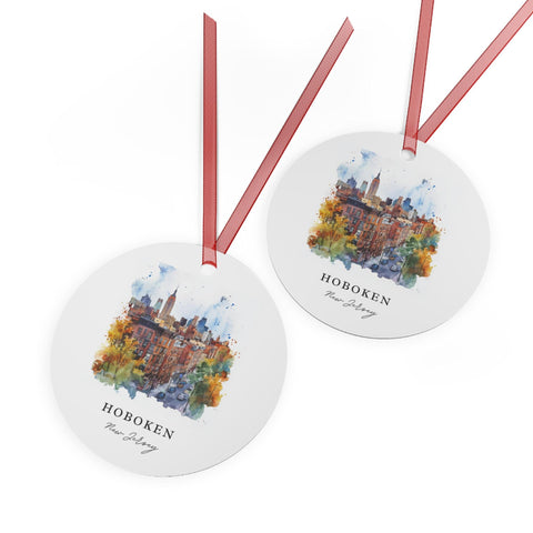 Hoboken NJ Ornament: Unique Hoboken Souvenir, Hoboken Xmas Decor, and Authentic Hoboken New Jersey Gift (1pc, 3pcs, 5pcs, 10pcs)