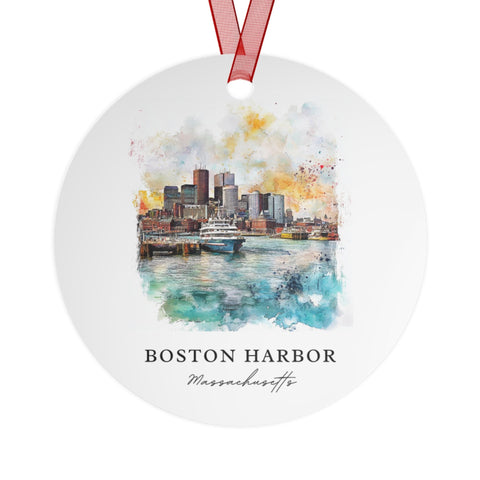 Boston Harbor Ornament: Unique Boston Souvenir, Boston Xmas Decor, and Authentic Boston Skyline Gift (1pc, 3pcs, 5pcs, 10pcs)