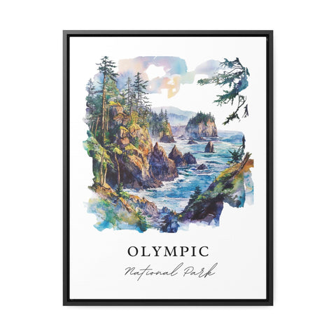 Olympic National Park Wall Art, Olympic WA Print, Olympic Park Watercolor Art, Olympic Gift, Travel Print, Travel Poster, Housewarming Gift