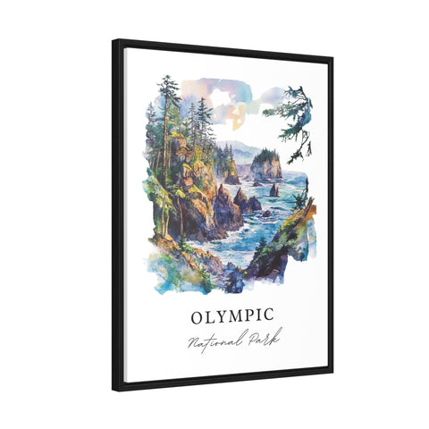 Olympic National Park Wall Art, Olympic WA Print, Olympic Park Watercolor Art, Olympic Gift, Travel Print, Travel Poster, Housewarming Gift