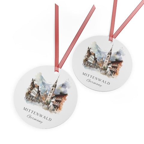 Mittenwald Germany Ornament: Unique Mittenwald Souvenir, Mittenwald Xmas Decor, and Authentic Mittenwald Gift (1pc, 3pcs, 5pcs, 10pcs)