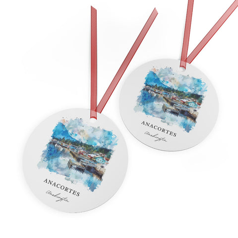 Anacortes WA Ornament: Unique Anacortes Souvenir, Anacortes Xmas Decor, and Authentic Anacortes WA Gift (1pc, 3pcs, 5pcs, 10pcs)