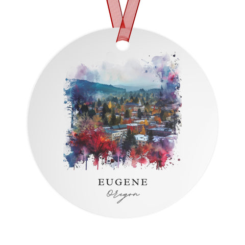 Eugene OR Ornament: Unique Eugene Oregon Souvenir, Eugene Xmas Decor, and Authentic Eugene Oregon Gift (1pc, 3pcs, 5pcs, 10pcs)