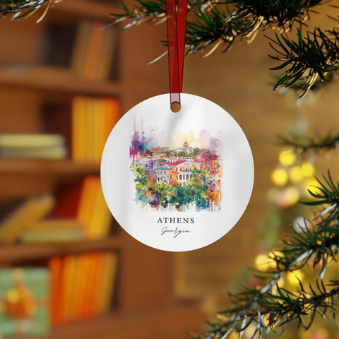 Athens Georgia Ornament: Unique Athens GA Souvenir, UGA Xmas Decor, and Authentic Univ Georgia Gift (1pc, 3pcs, 5pcs, 10pcs)