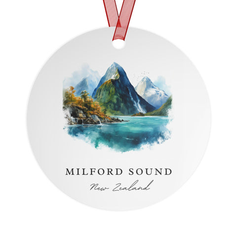 Milford Sound NZ Ornament: Unique Milford Sound Souvenir, Milford Sound Xmas Decor, and Authentic New Zealand Gift (1pc, 3pcs, 5pcs, 10pcs)