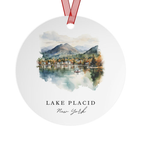 Lake Placid NY Ornament: Unique Lake Placid Souvenir, Lake Placid Xmas Decor, and Authentic Lake Placid Gift (1pc, 3pcs, 5pcs, 10pcs)