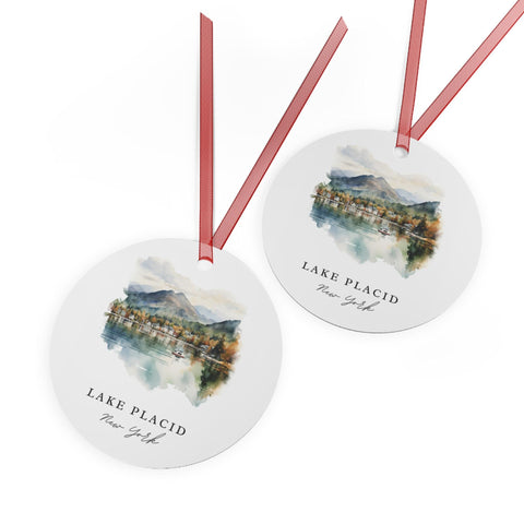 Lake Placid NY Ornament: Unique Lake Placid Souvenir, Lake Placid Xmas Decor, and Authentic Lake Placid Gift (1pc, 3pcs, 5pcs, 10pcs)