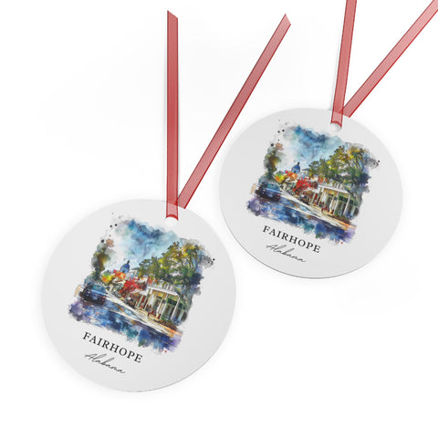 Fairhope AL Ornament: Unique Fairhope Souvenir, Fairhope Alabama Xmas Decor, and Authentic Fairhope AL Gift (1pc, 3pcs, 5pcs, 10pcs)