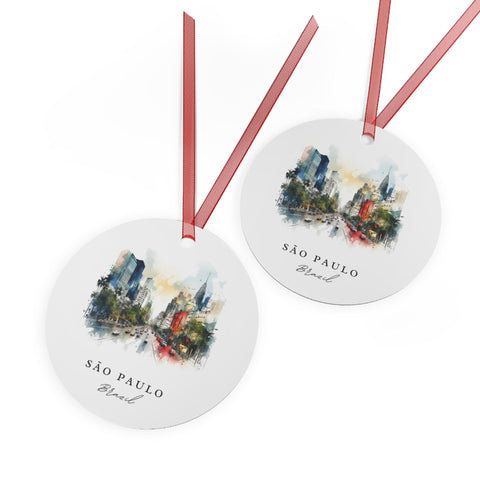 Sao Paulo Ornament: Unique Sao Paulo Souvenir, Sao Paulo Xmas Decor, and Authentic Sao Paulo Brazil Gift (1pc, 3pcs, 5pcs, 10pcs