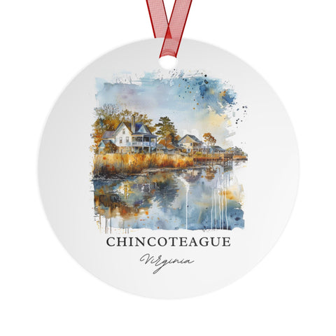 Chincoteague VA Ornament: Unique Chincoteague Souvenir, Chincoteague Xmas Decor, and Authentic Chincoteague VA Gift (1pc, 3pcs, 5pcs, 10pcs)